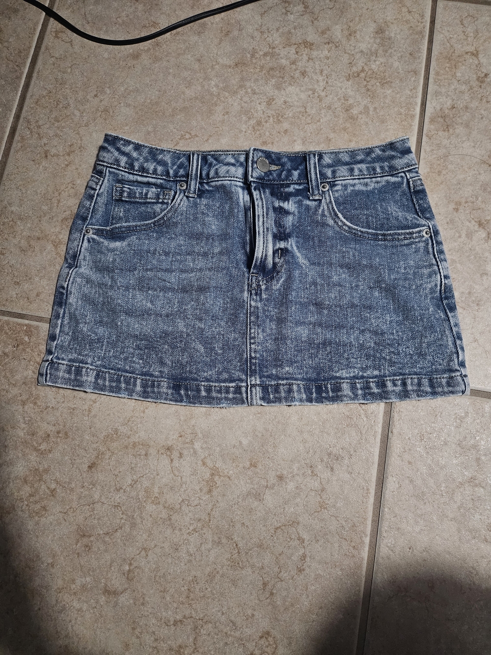 RSQ Acid Wash Denim Mini Skirt in Blue